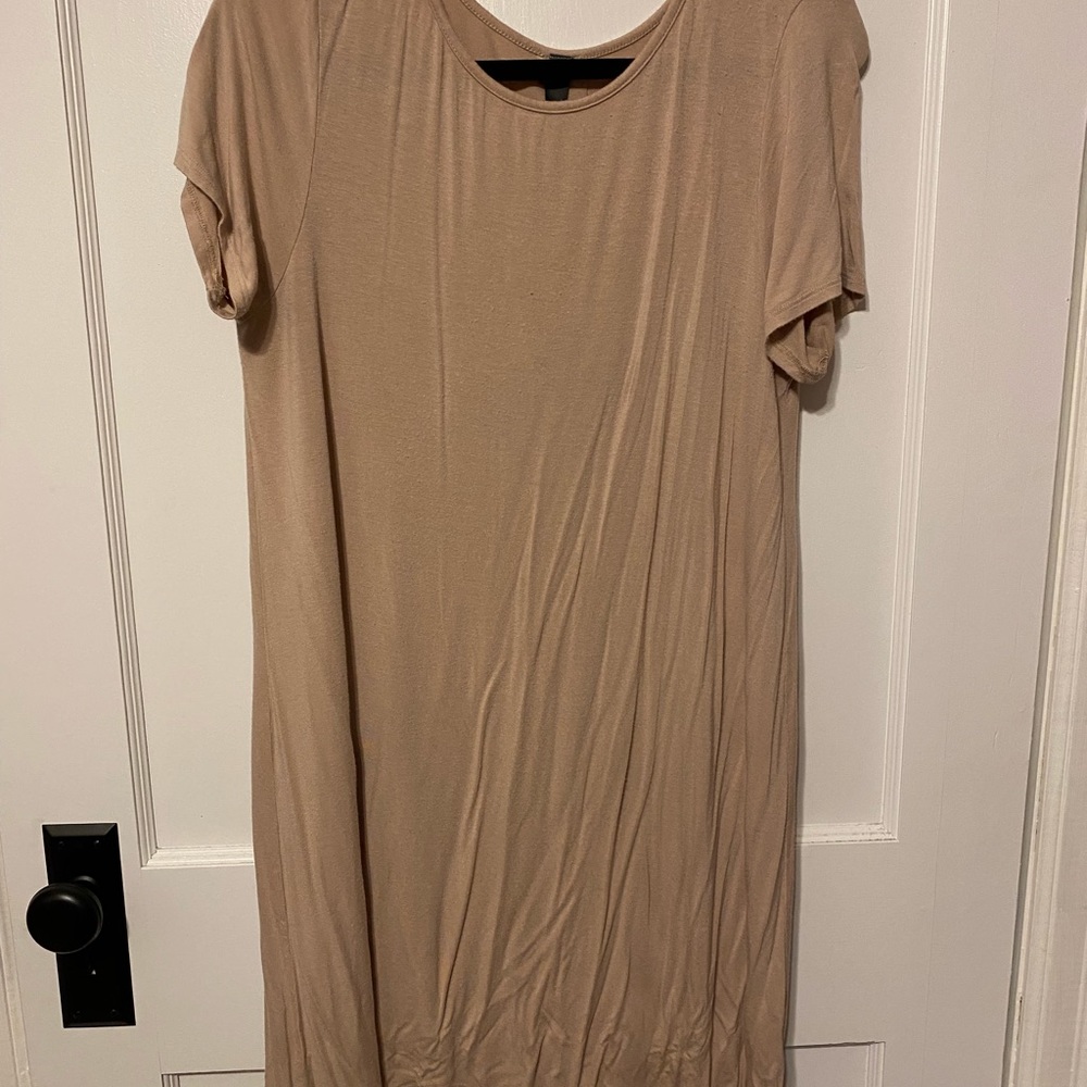 Cream dress with buttons down the back